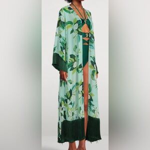 PatBO Mint Green Floral robe